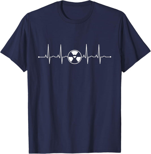 Radiology Heartbeat, Radiology Nurse, Radiology Tech T-Shirt - T-Shirt | Navy