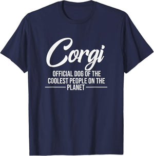 Corgi Dog Of Coolest People - Funny Corgi Lover Shirt Gift Women Kids T-Shirt - T-Shirt | Navy