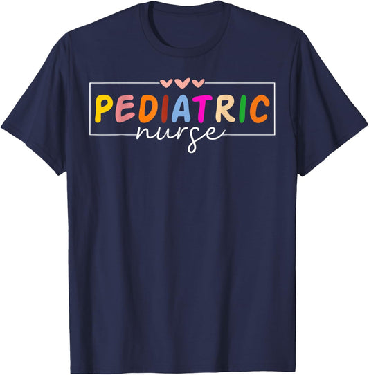 Cute Pediatric Nurse Practitioner Funny Pediatric Nursing T-Shirt - T-Shirt | Navy