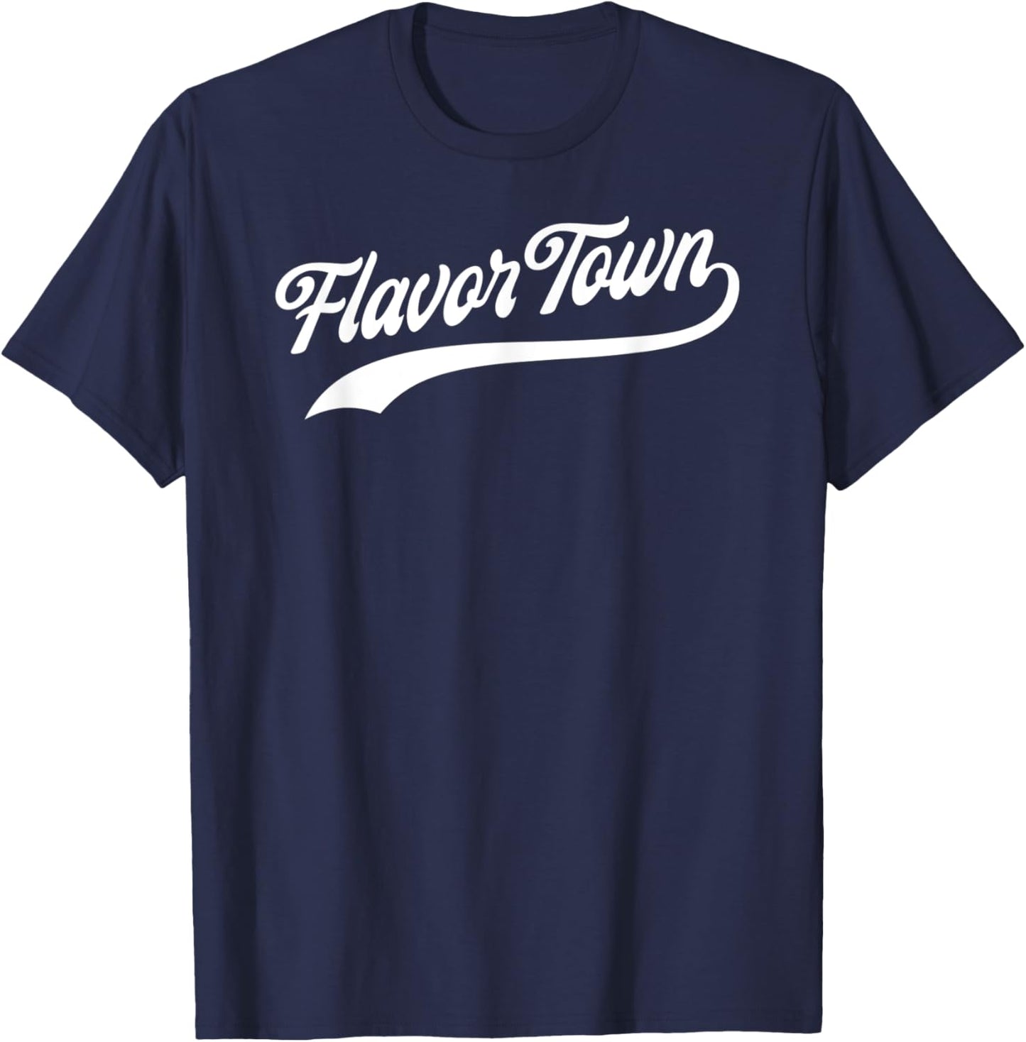 FLAVOR TOWN Classic Baseball Design T-Shirt - T-Shirt | Navy