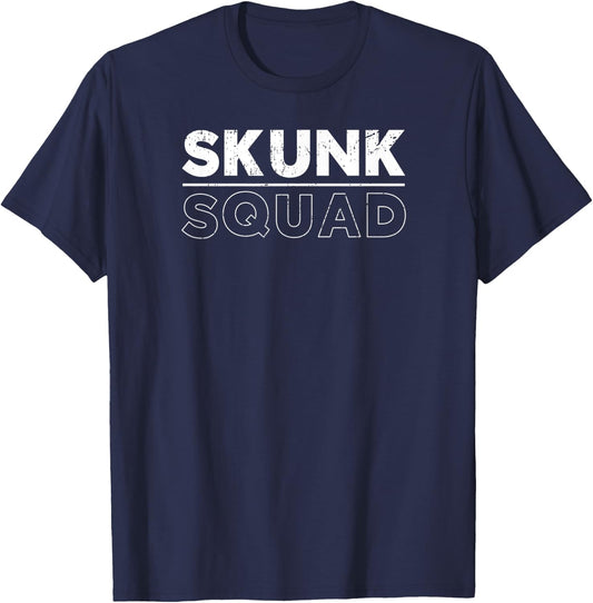 Funny Hunting Shirt, Funny Fishing Shirt, Funny Skunk Squad T-Shirt - T-Shirt | Navy