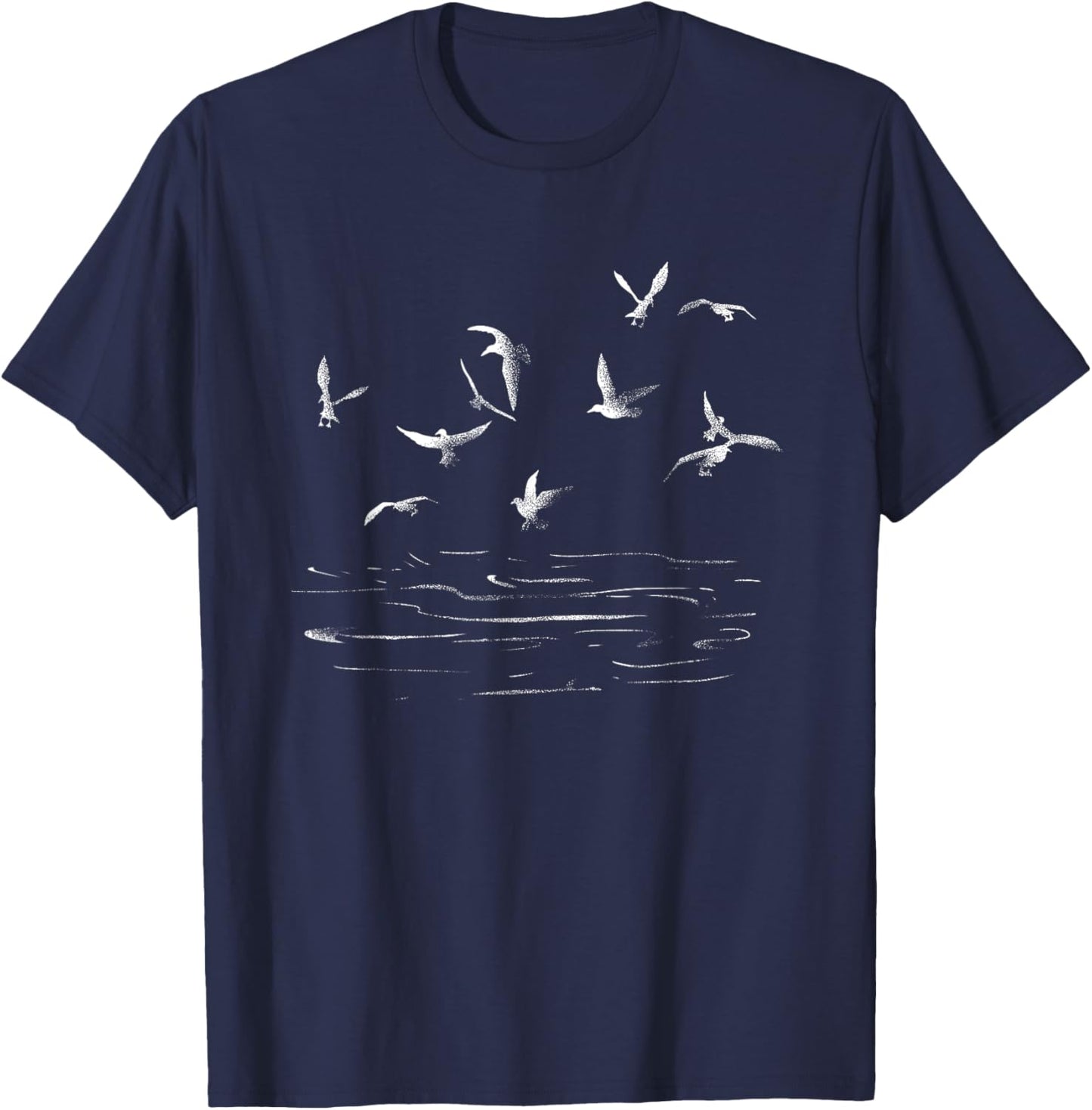 Seagulls Sea T-Shirt - T-Shirt | Navy
