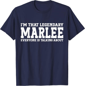 Marlee Personal Name First Name Funny Marlee T-Shirt - T-Shirt | Navy