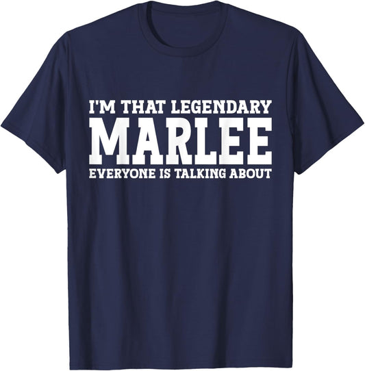 Marlee Personal Name First Name Funny Marlee T-Shirt - T-Shirt | Navy