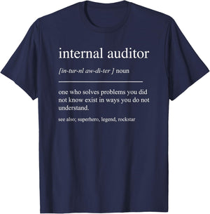Funny Internal Auditor Definition Finance Financing Audit T-Shirt - T-Shirt | Navy