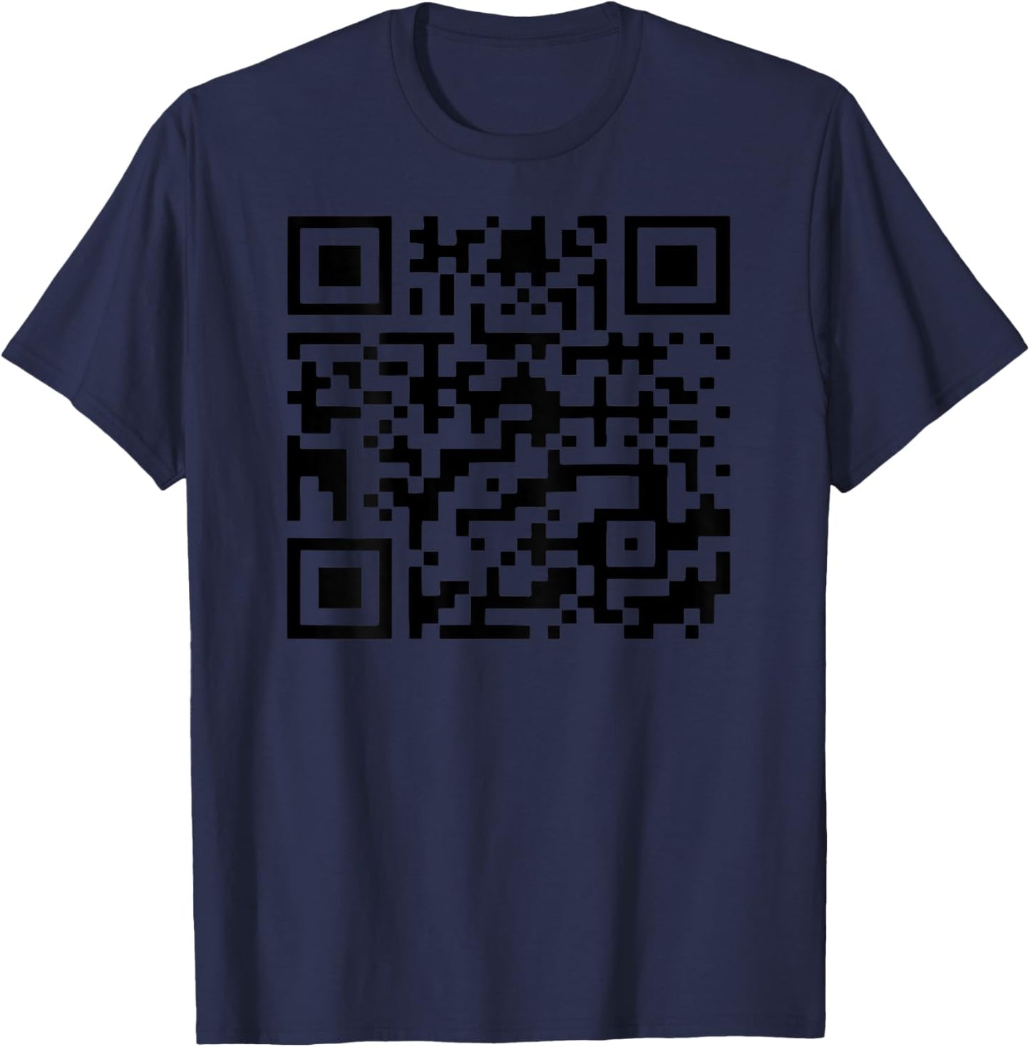 Funny QR President Trump Dance Code (on back) T-Shirt - T-Shirt | Navy