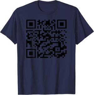 Funny QR President Trump Dance Code (on back) T-Shirt - T-Shirt | Navy