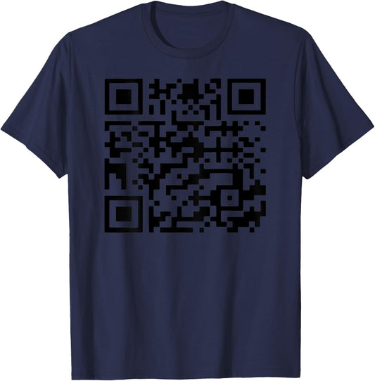 Funny QR President Trump Dance Code (on back) T-Shirt - T-Shirt | Navy