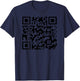 Funny QR President Trump Dance Code (on back) T-Shirt - T-Shirt | Navy
