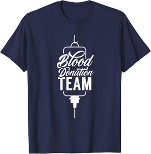 Blood Donation Team Donor Plasma Transfusion T-Shirt - T-Shirt | Navy