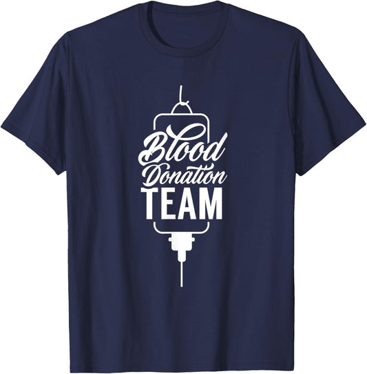 Blood Donation Team Donor Plasma Transfusion T-Shirt - T-Shirt | Navy