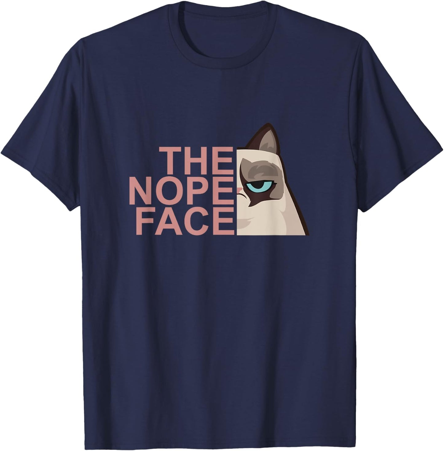 The Nope Face Cute Funny T-Shirt - T-Shirt | Navy