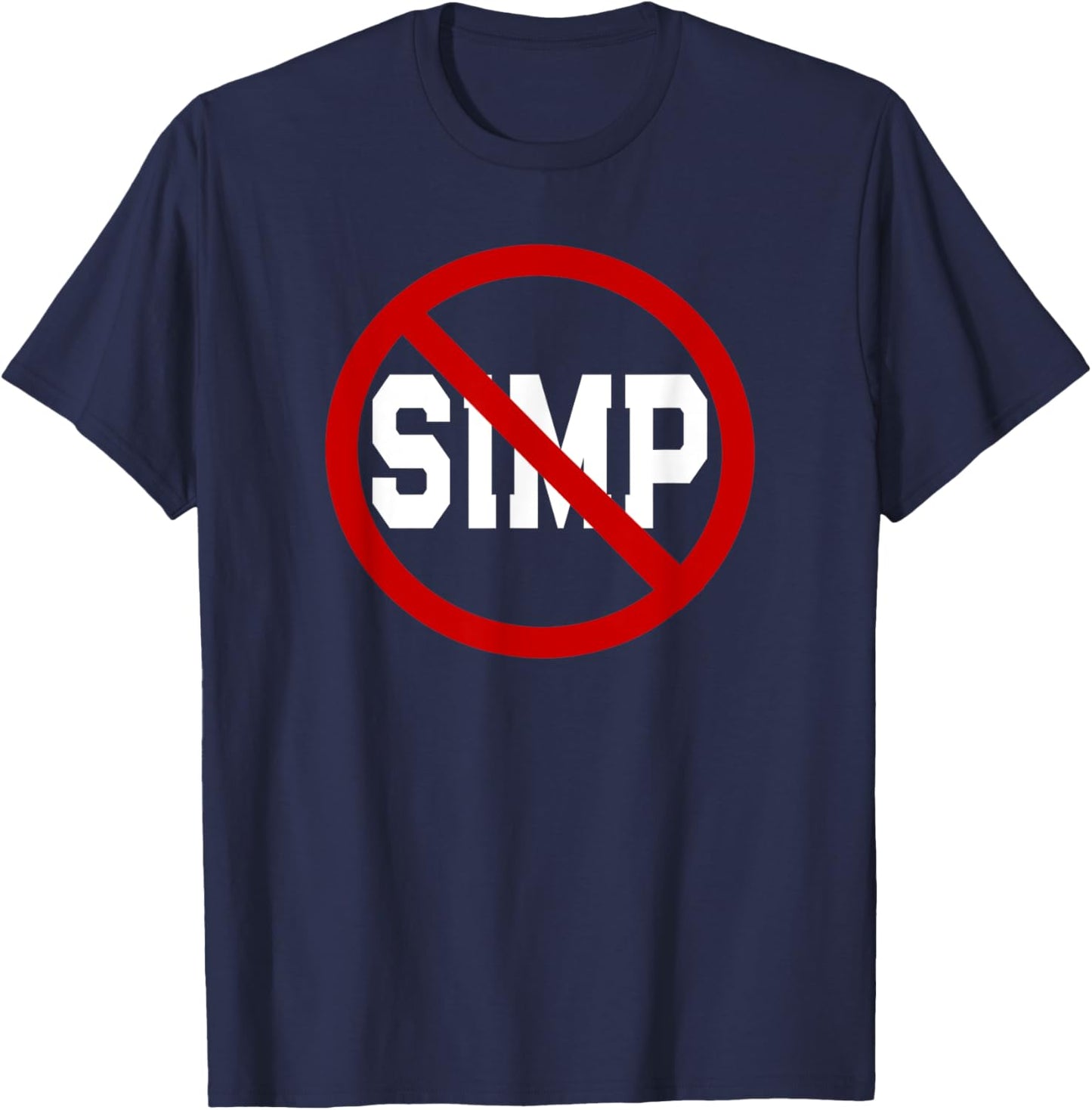 NO Simps - Funny Novelty Simp - Simp Halloween Graphic T-Shirt - T-Shirt | Navy