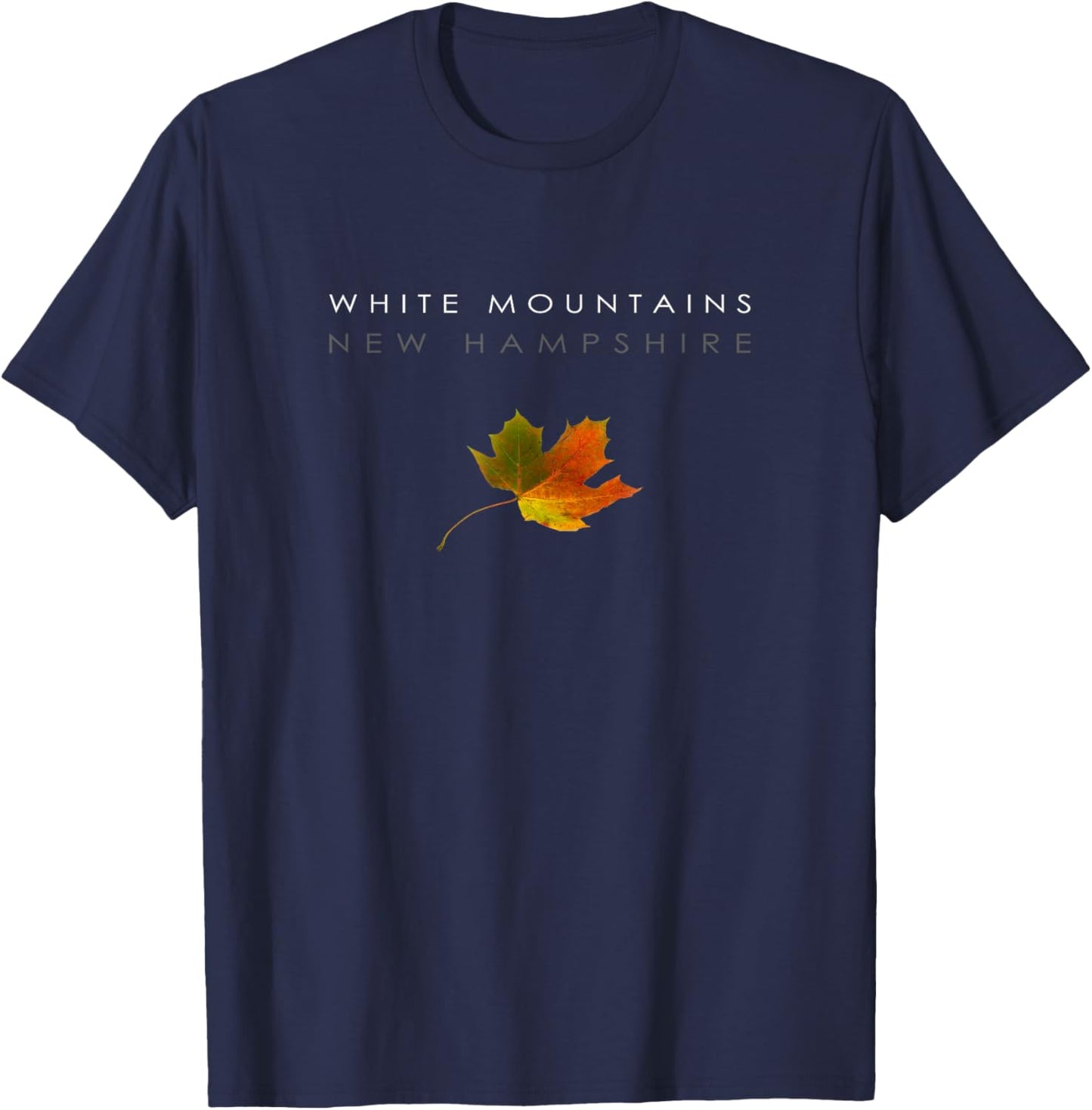 Fall - Autumn - New Hampshire - White Mountains T-Shirt - T-Shirt | Navy