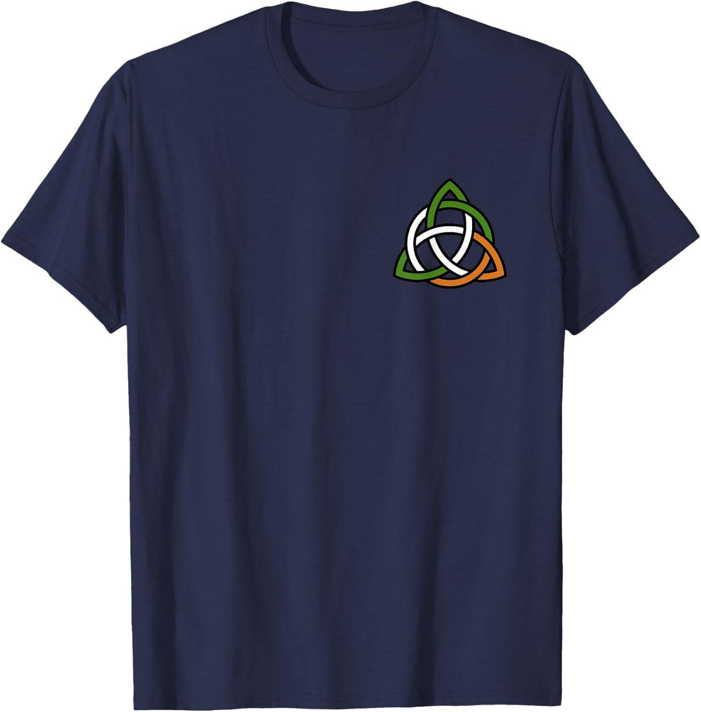 Irish Celtic Cross Knot Ireland Flag Clover T-Shirt - T-Shirt | Navy
