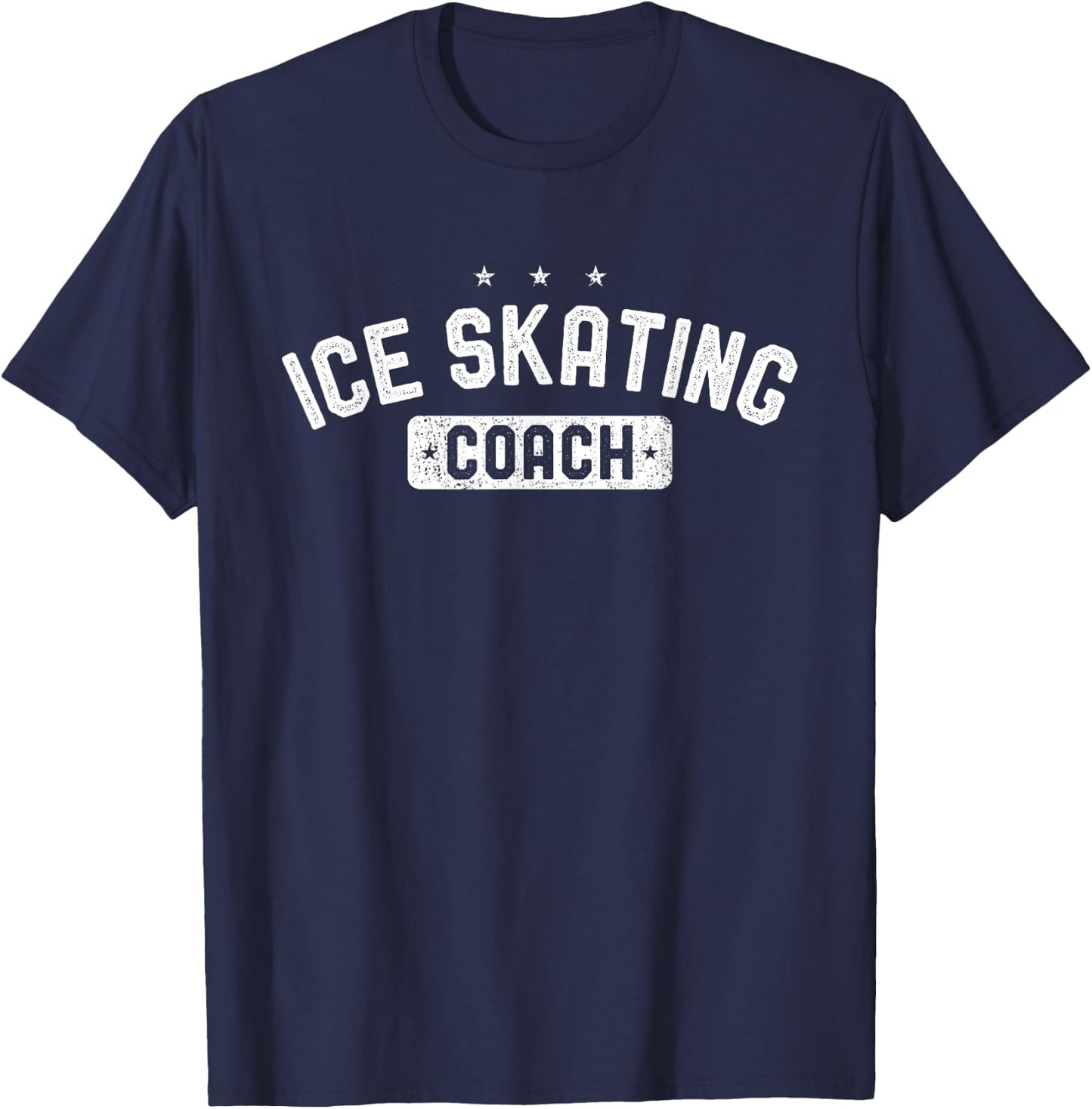 Ice Skating Coach Vintage Ice Skating T-Shirt - T-Shirt | Navy