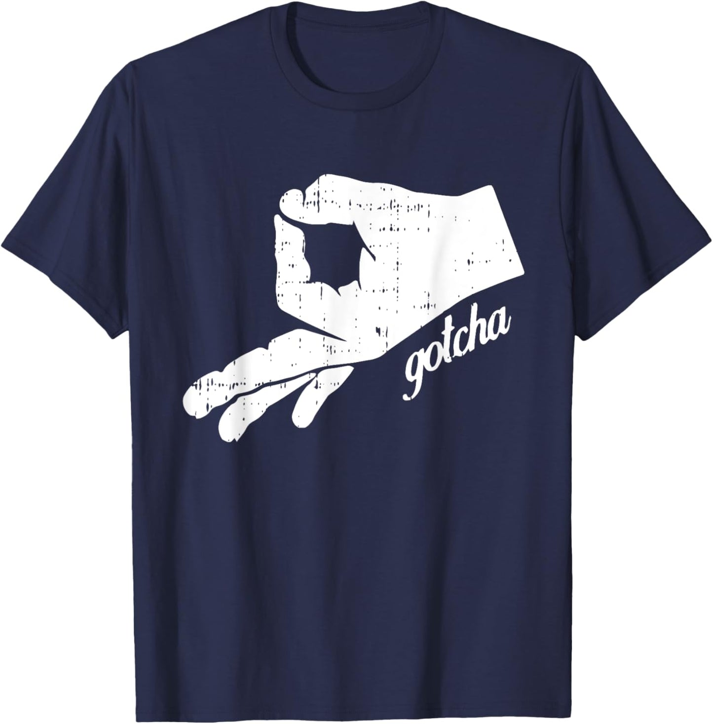 Ok Symbol Hand Gotcha Halloween Funny Circle Game Meme T-Shirt - T-Shirt | Navy