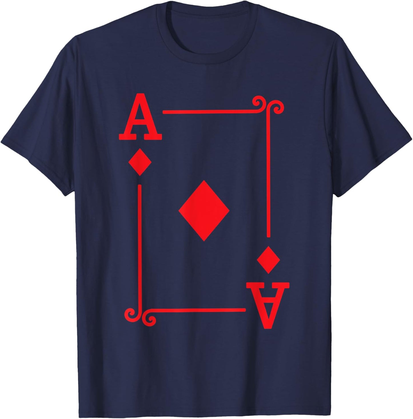 Playing Cards Costume - Ace Diamonds Card - Ace Card T-Shirt - T-Shirt | Navy