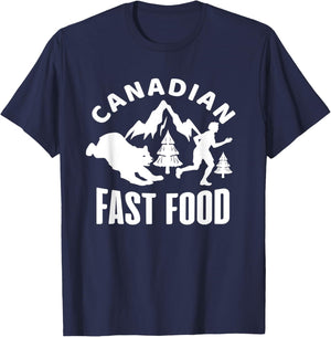 Canadian Fast Food - Fast Food Shirt Funny - Hunting T-Shirt - T-Shirt | Navy
