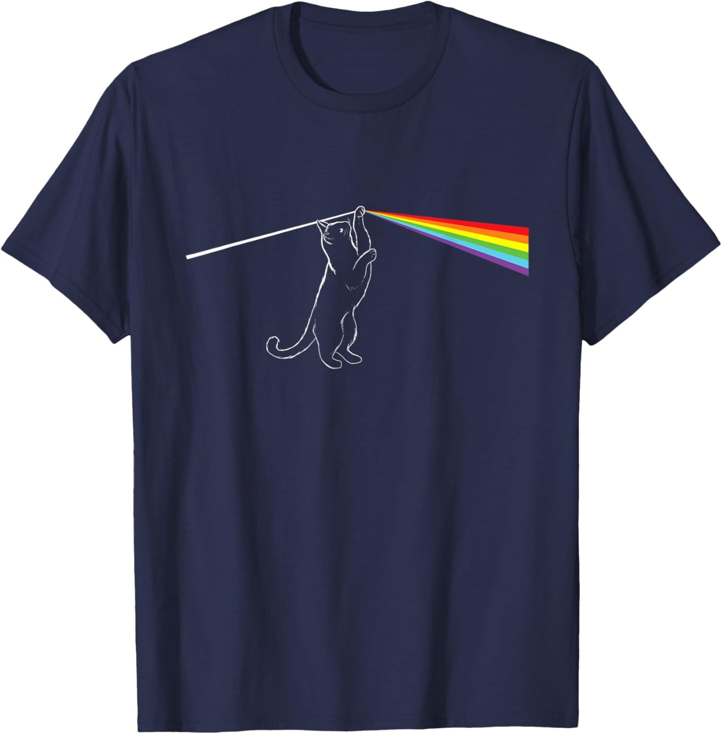 Cat Dark Side - Cat Lover Kitten Owner Kitty Men Women Girls Kids T-Shirt - T-Shirt | Navy