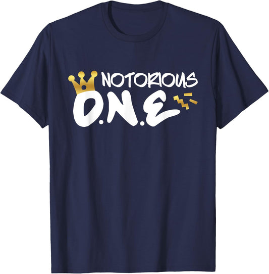 One Of The Notorious One Old School 1st Hip Hop Birthday T-Shirt - T-Shirt | Navy