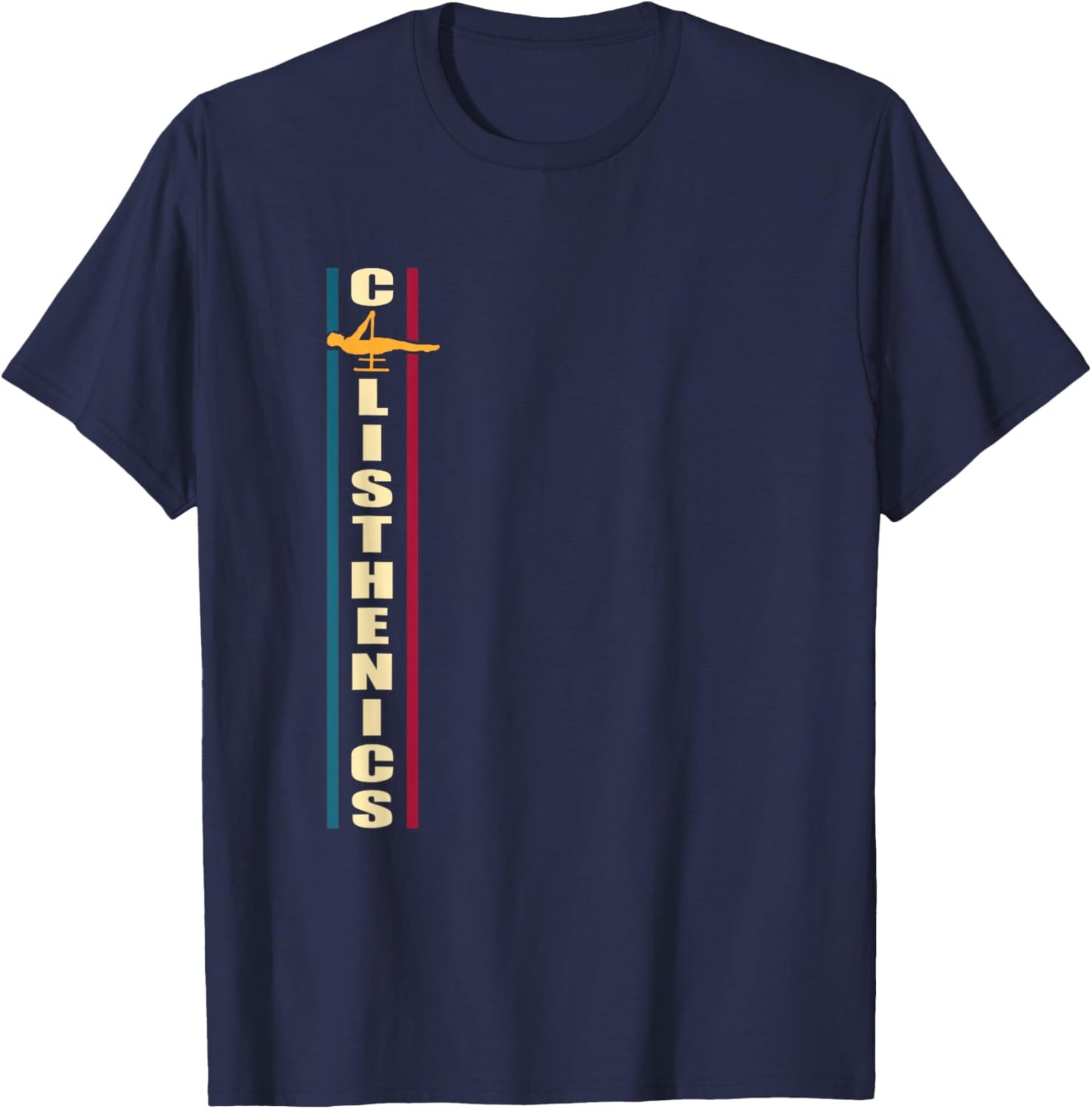 Calisthenics Fitness Training Front Lever T-Shirt - T-Shirt | Navy