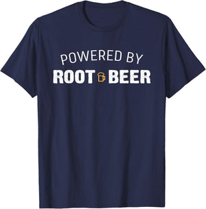 Powered By Root Beer T-Shirt - T-Shirt | Navy