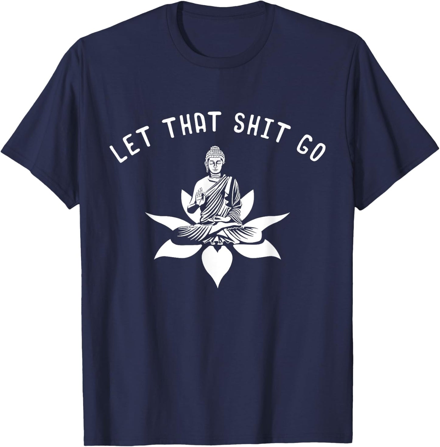 Buddhist Gift Lotus Flower Meditation Spiritual T-Shirt - T-Shirt | Navy