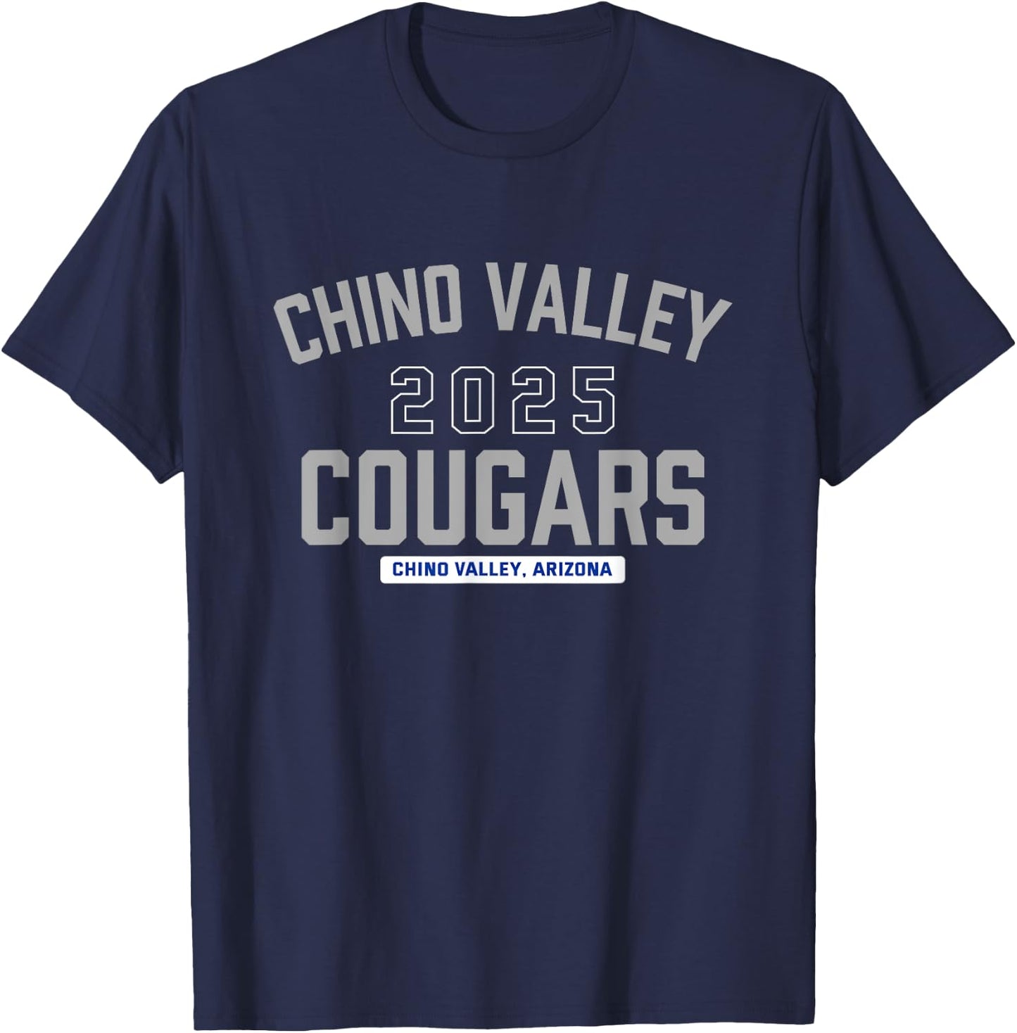 Chino Valley Cougars Chino Valley, Arizona 2025 T-Shirt - T-Shirt | Navy