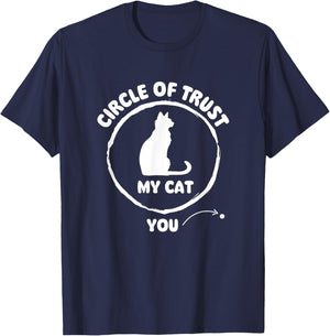 Circle Of Trust - Cat Lover Kitten Owner Kitty Men Women Kids T-Shirt - T-Shirt | Navy