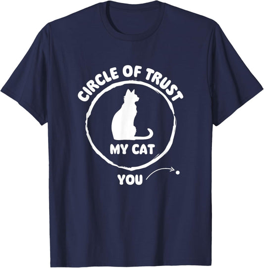 Circle Of Trust - Cat Lover Kitten Owner Kitty Men Women Kids T-Shirt - T-Shirt | Navy