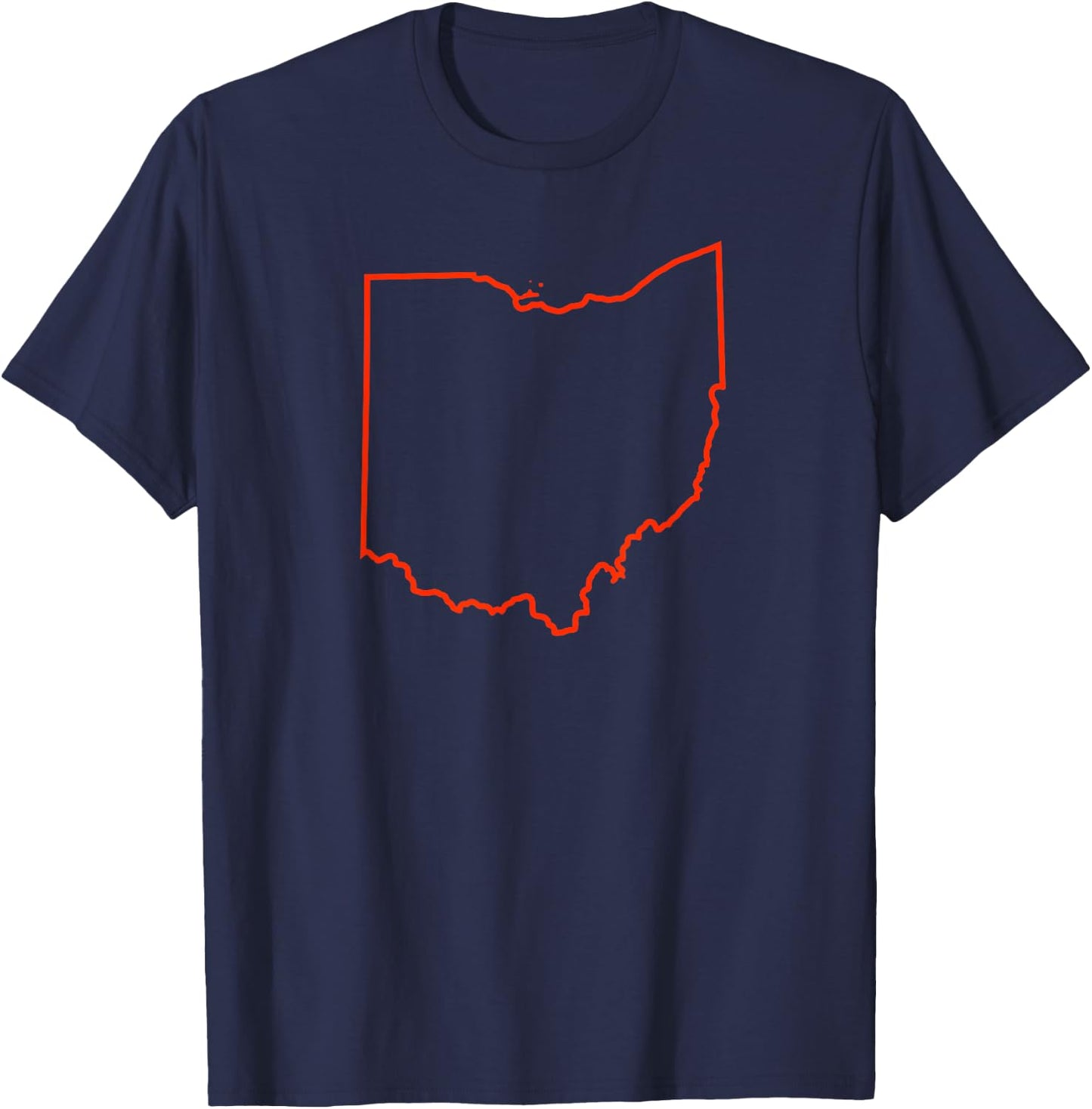 Ohio red outline T-Shirt - T-Shirt | Navy