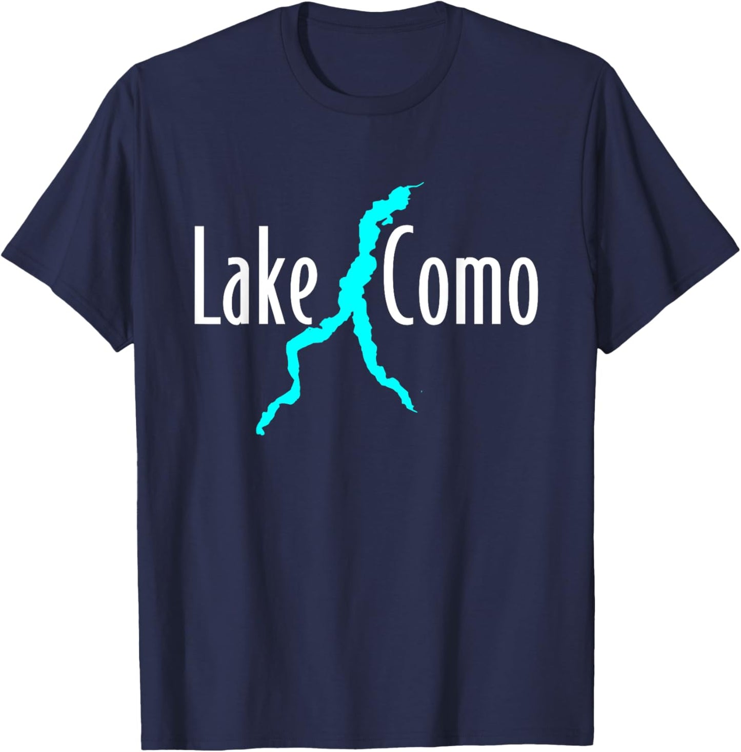 Minimalist Lake Como - Italy T-Shirt - T-Shirt | Navy