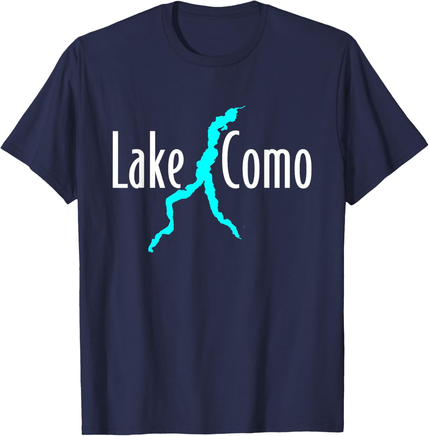 Minimalist Lake Como - Italy T-Shirt - T-Shirt | Navy