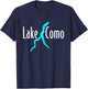 Minimalist Lake Como - Italy T-Shirt - T-Shirt | Navy
