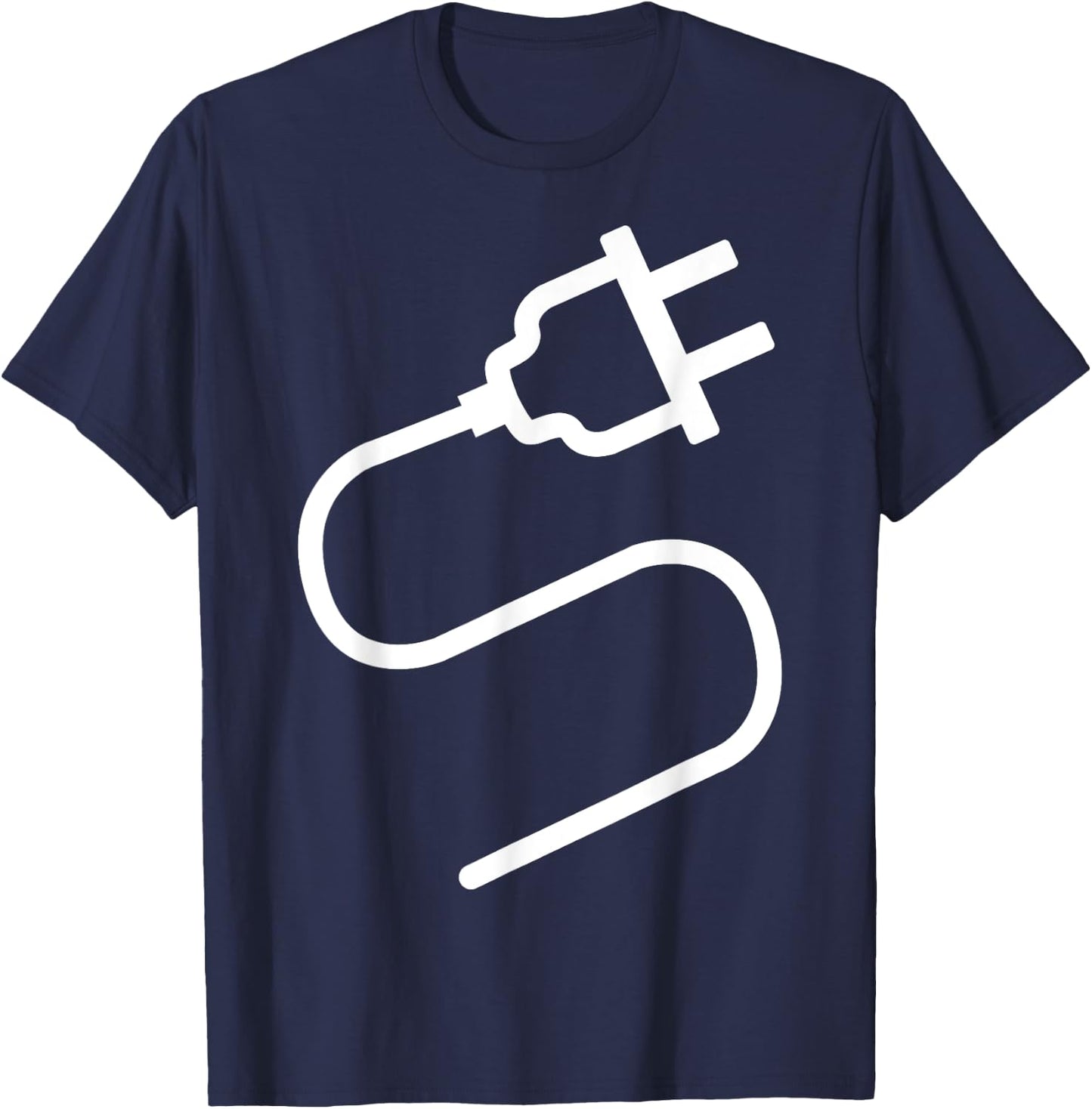 Couple Plug Socket Matching Costume Funny Halloween Gifts T-Shirt - T-Shirt | Navy