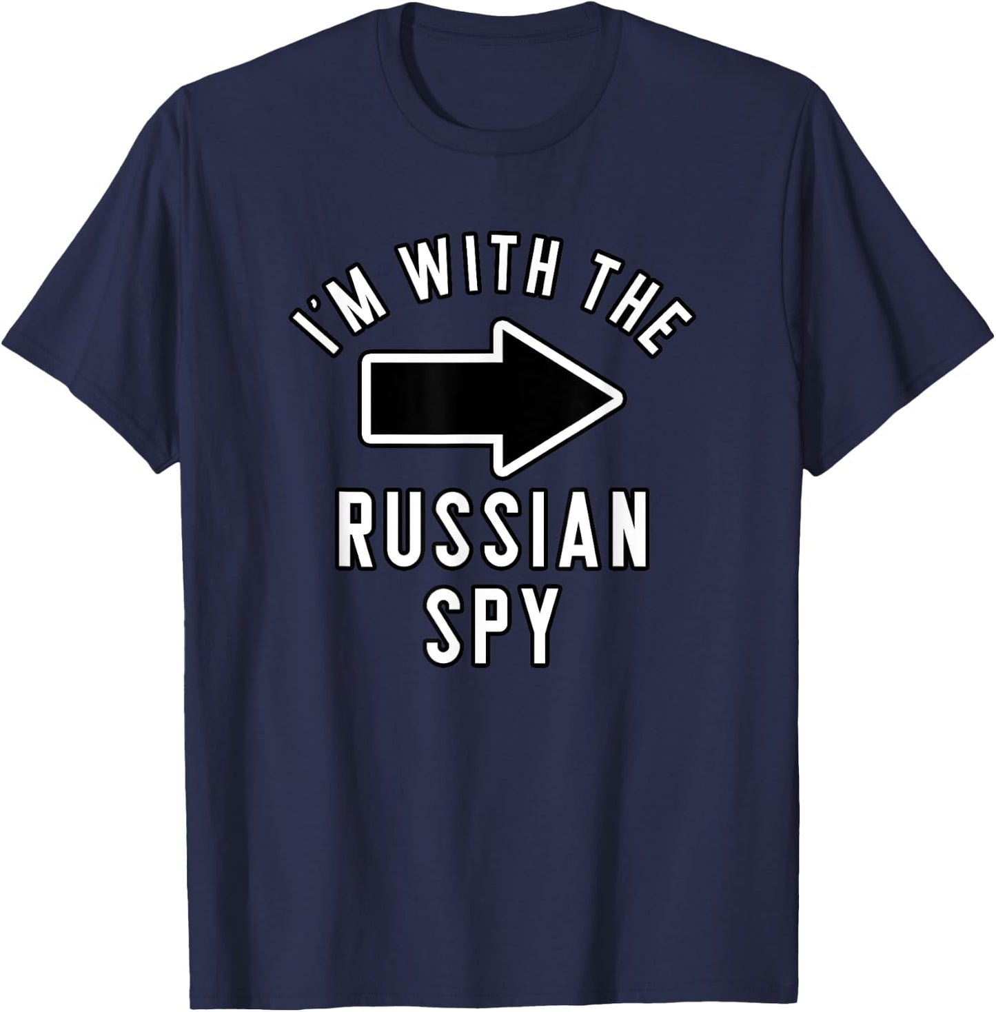 Couples Halloween Costume Shirts I'm With The Russian Spy T-Shirt - T-Shirt | Navy