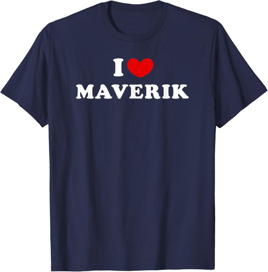 I Love Maverik, I Heart Maverik T-Shirt - T-Shirt | Navy