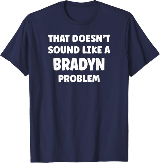 BRADYN Personalized Custom Boys BRADYN Name T-Shirt - T-Shirt | Navy