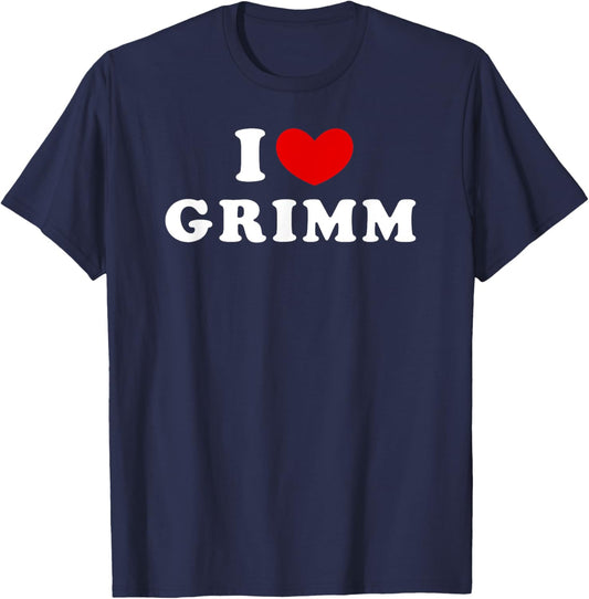 I Love Grimm, I Heart Grimm T-Shirt - T-Shirt | Navy