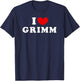 I Love Grimm, I Heart Grimm T-Shirt - T-Shirt | Navy