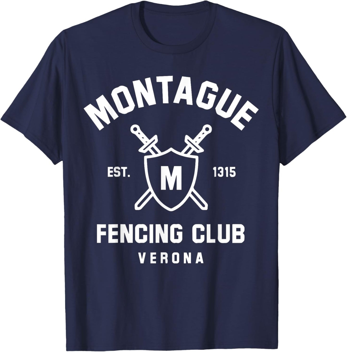 Montague Fencing Club - Shakespeare - Romeo Juliet T-Shirt - T-Shirt | Navy