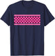 Checkered Pink And Dark Pink Pattern Surfing And Skateboard T-Shirt - T-Shirt | Navy