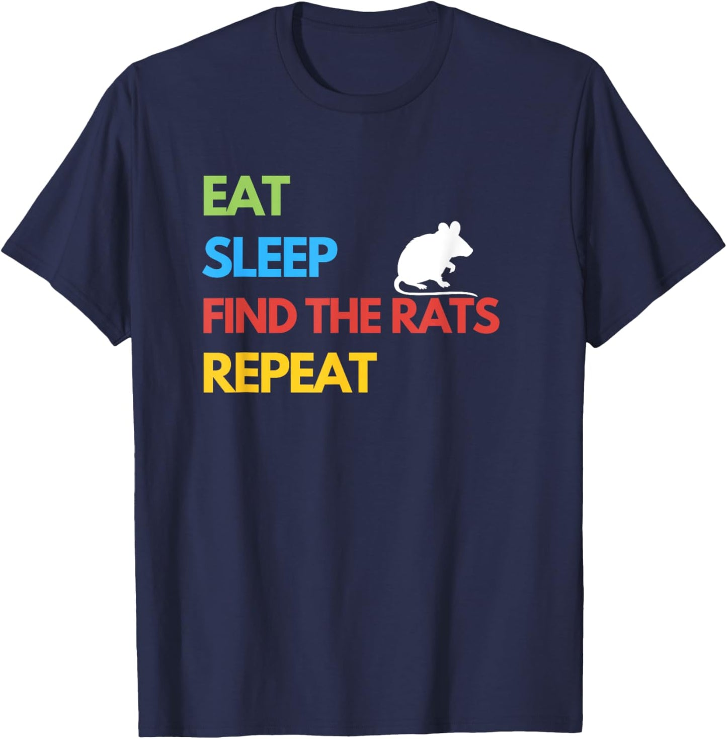 Funny Barn Hunt - Find the Rats T-Shirt - T-Shirt | Navy