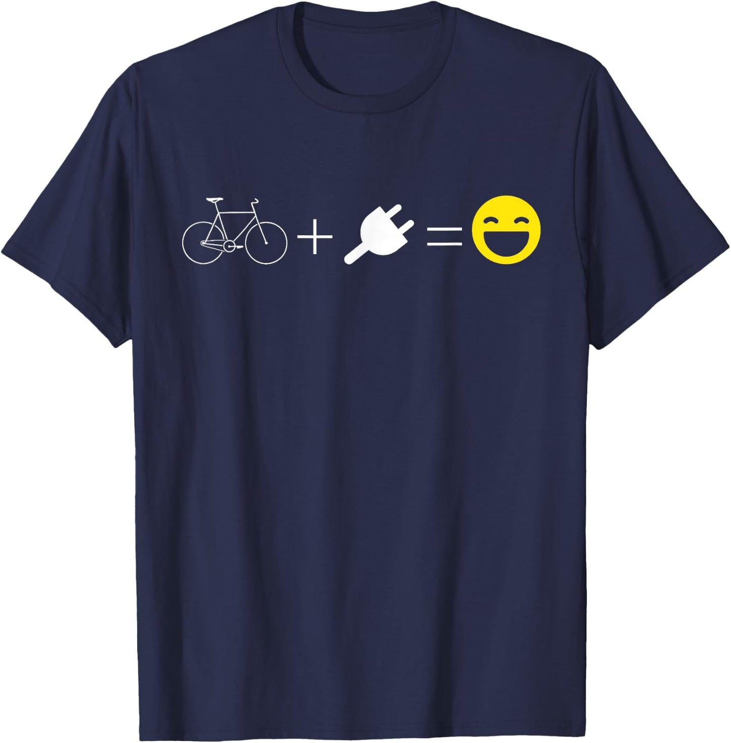 EBike Equation E Bike Electric Bicycle Pedelec Cyclist T-Shirt - T-Shirt | Navy