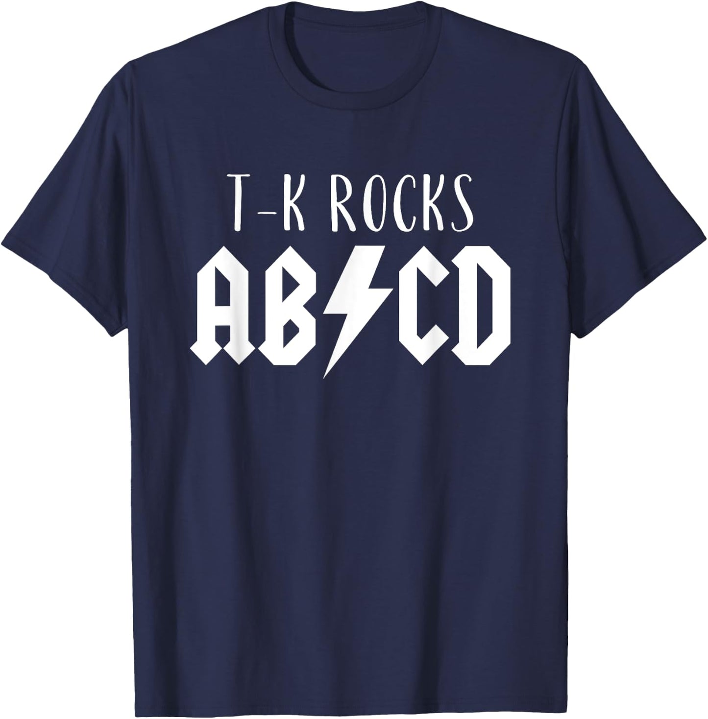 Transitional Kindergarten Rocks TK Teacher Funny ABCD Rock T-Shirt - T-Shirt | Navy