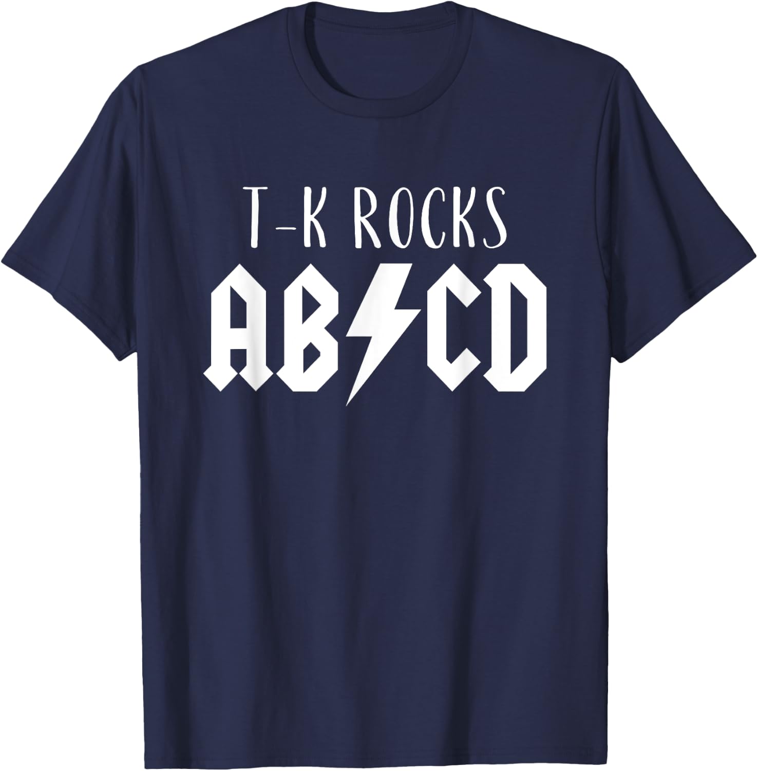 Transitional Kindergarten Rocks TK Teacher Funny ABCD Rock T-Shirt - T-Shirt | Navy