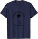 Retro Cool Coronado Island California Palm Tree Novelty Art T-Shirt - T-Shirt | Navy
