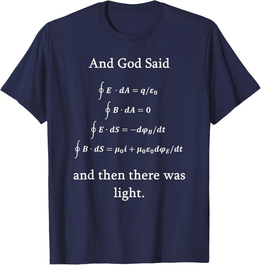 Maxwell equations Physics Nerd Physics Gift Science T-Shirt - T-Shirt | Navy