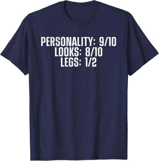 Cool Leg Amputation Art Women Leg Amputation Amputee T-Shirt - T-Shirt | Navy